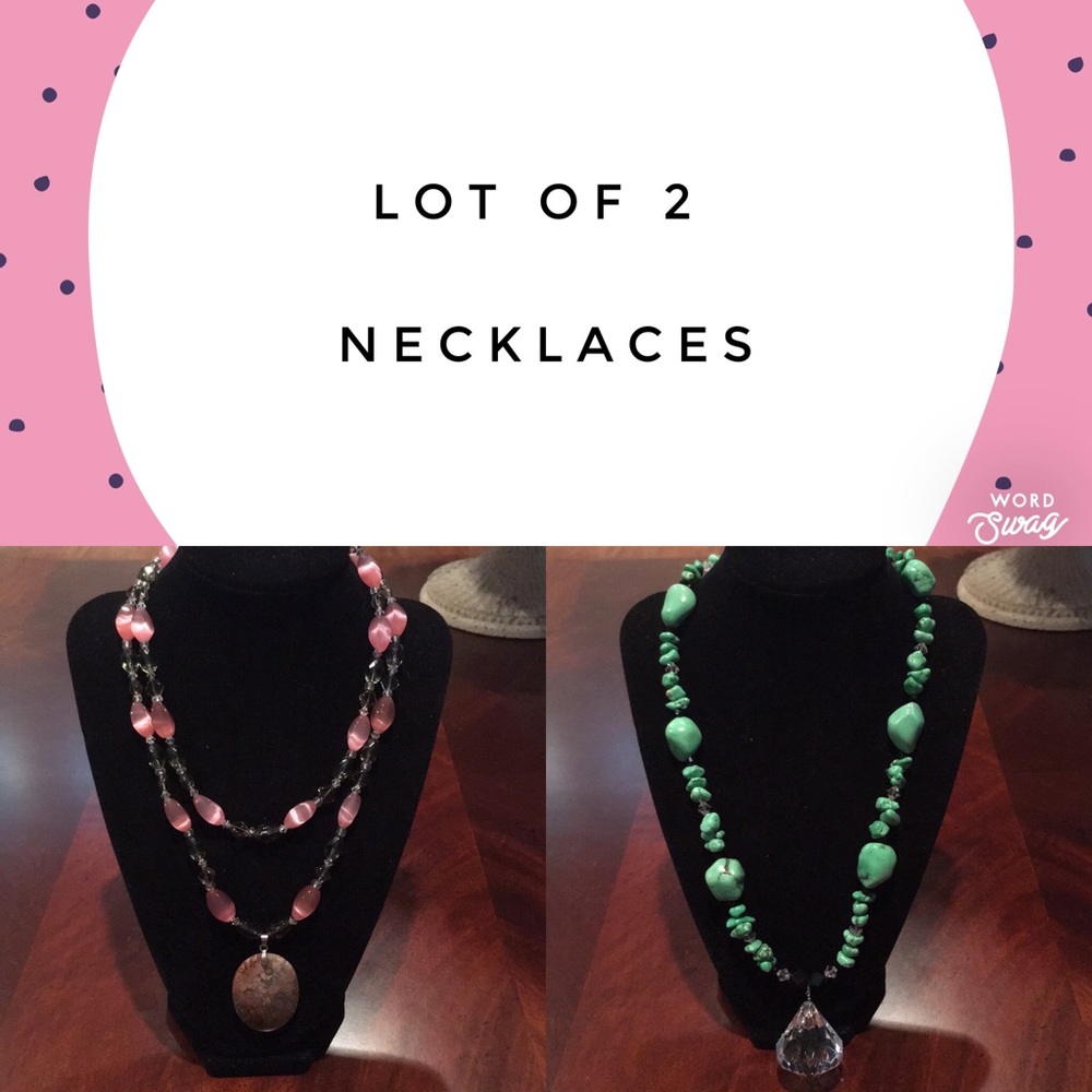 Lot of 2 necklaces with a pendant. NWOT